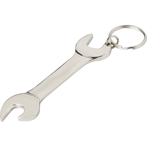 Spanner bottle opener keyring