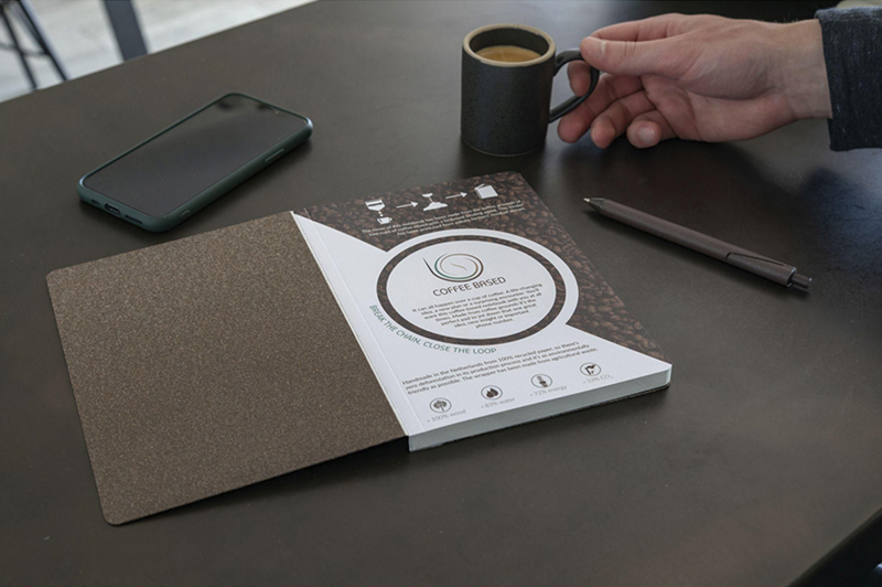 Coffee cover notebook (approx. A5) 269001_011 (Brown)