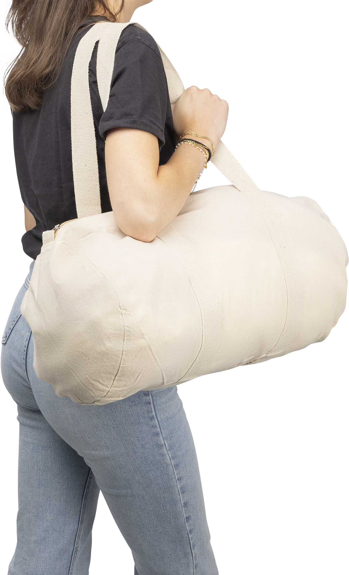 Picture of Oeko-Tex cotton barrel bag (180gsm/ 5.31oz)