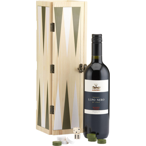 Rackpack wine gift box & backgammon game