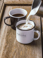 Retro enamel mug (350 ml) 260853_040 (Black/white)