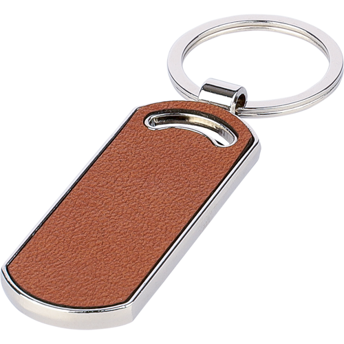 Recycled leather keyring