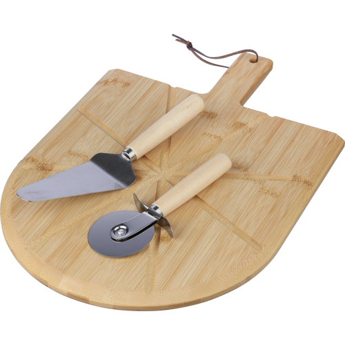 Bamboo pizza board set (3pc)