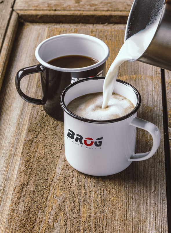 Retro enamel mug (350 ml) 260853_169 (White/black)