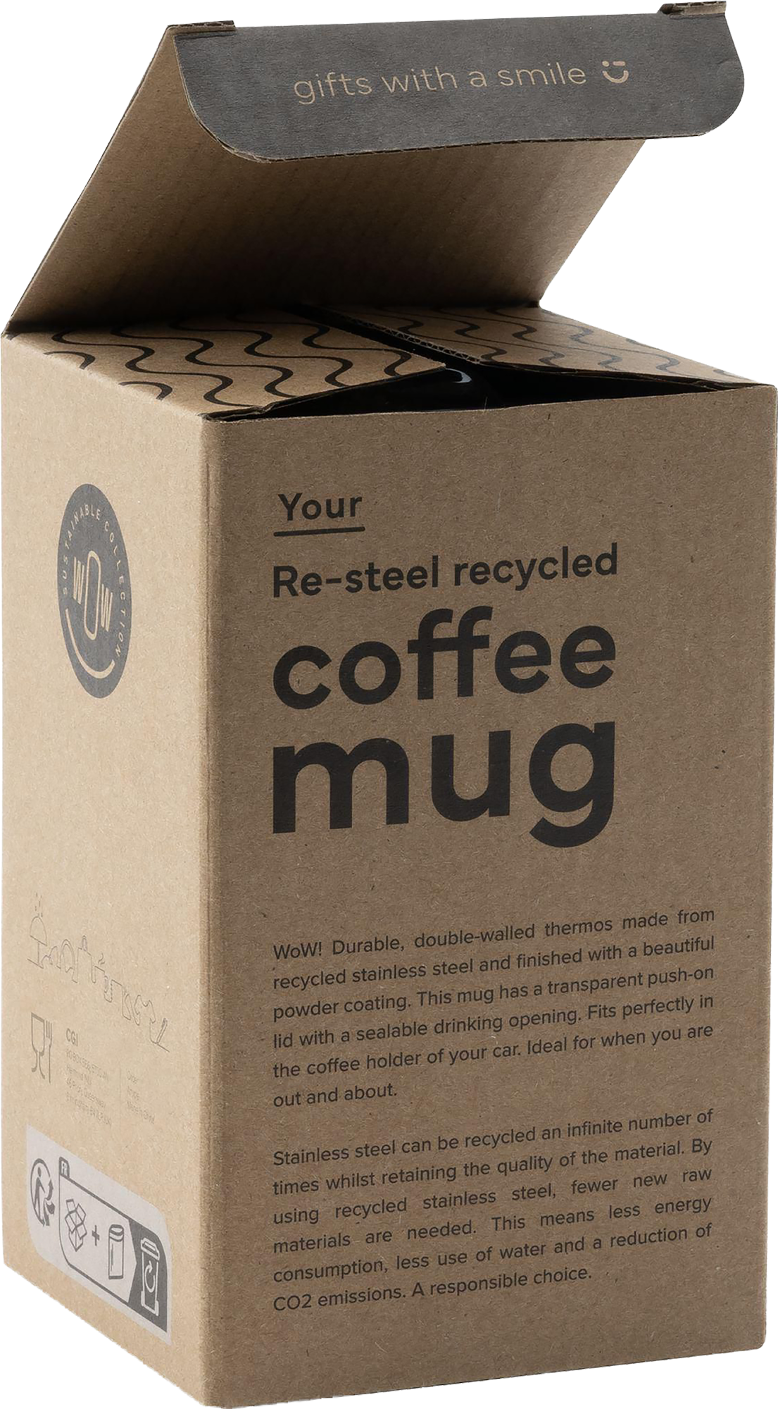 Picture of Recycled stainless steel travel mug (380ml)