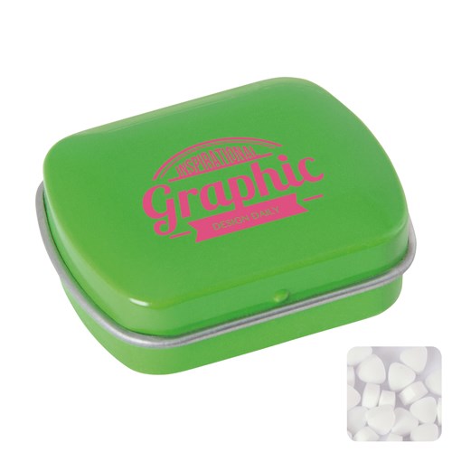 Mini hinged mint tin with extra strong mints