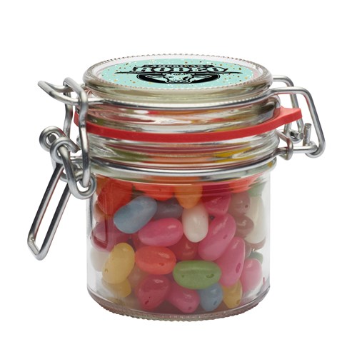 125ml/300gr Glass jar filled with jelly beans