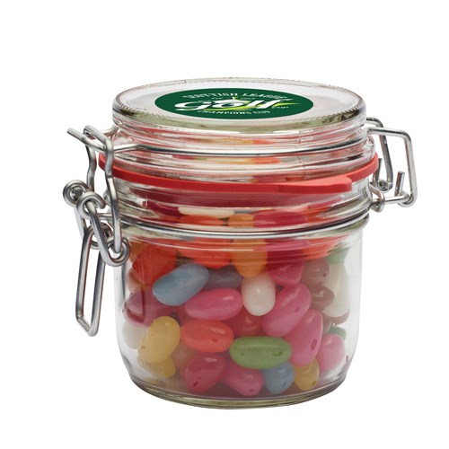 255ml/500gr Glass jar filled with jelly beans