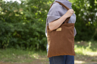 Recycled corduroy shopper (270gsm/7.9oz) 264097_011 (Brown)
