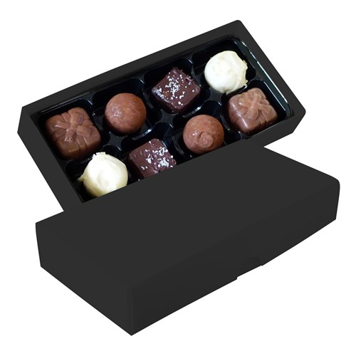 Chocolate box with 8 assorted chocolates and truffles