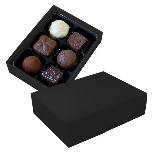 Chocolate box with 6 assorted chocolates and truffles