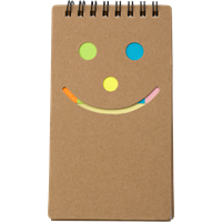 Notebook with sticky notes 5351_011 (Brown)