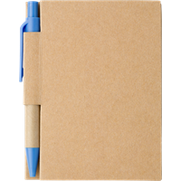 Cardboard notebook with ballpen 6419_018 (Light blue)