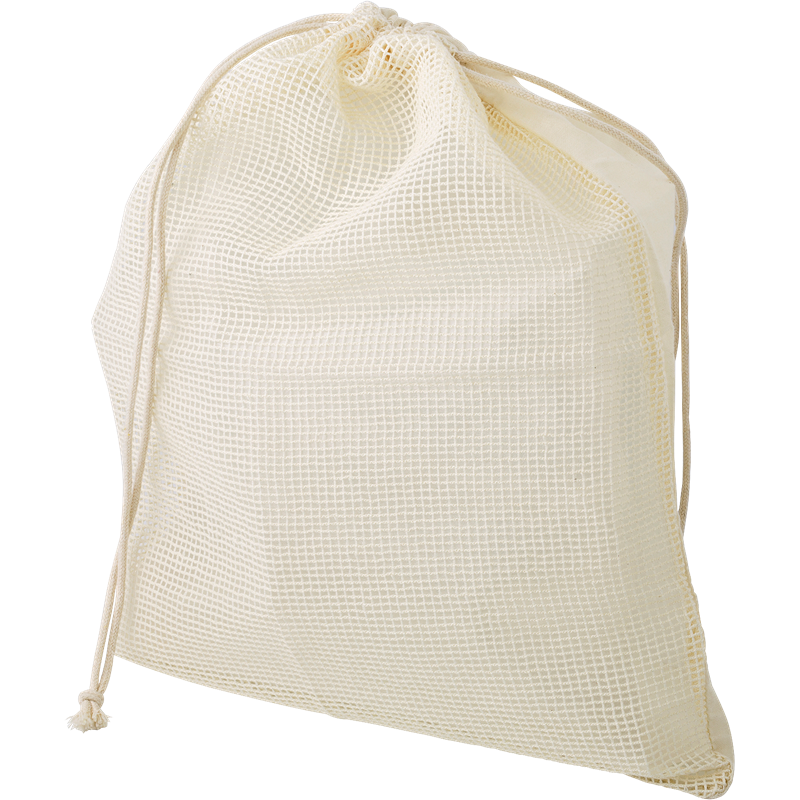 Organic cotton drawstring mesh bag 9337_013 (Khaki)