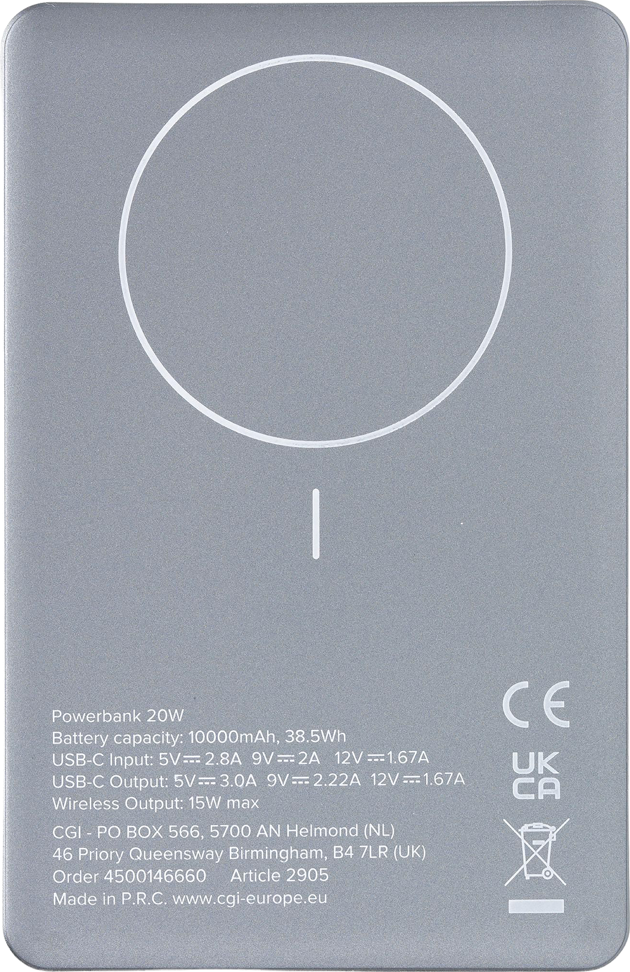 Picture of Wireless recycled Magsafe power bank (10,000 mAh)
