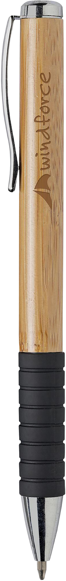 Picture of Bamboo ballpen with rubber non-slip grip