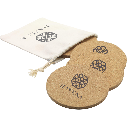 Cork coaster set