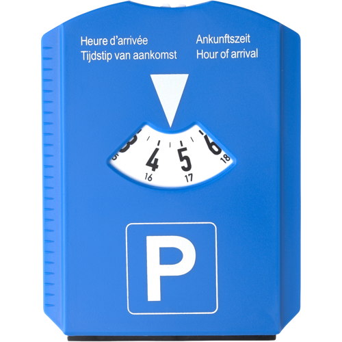 Ice scraper parking disc