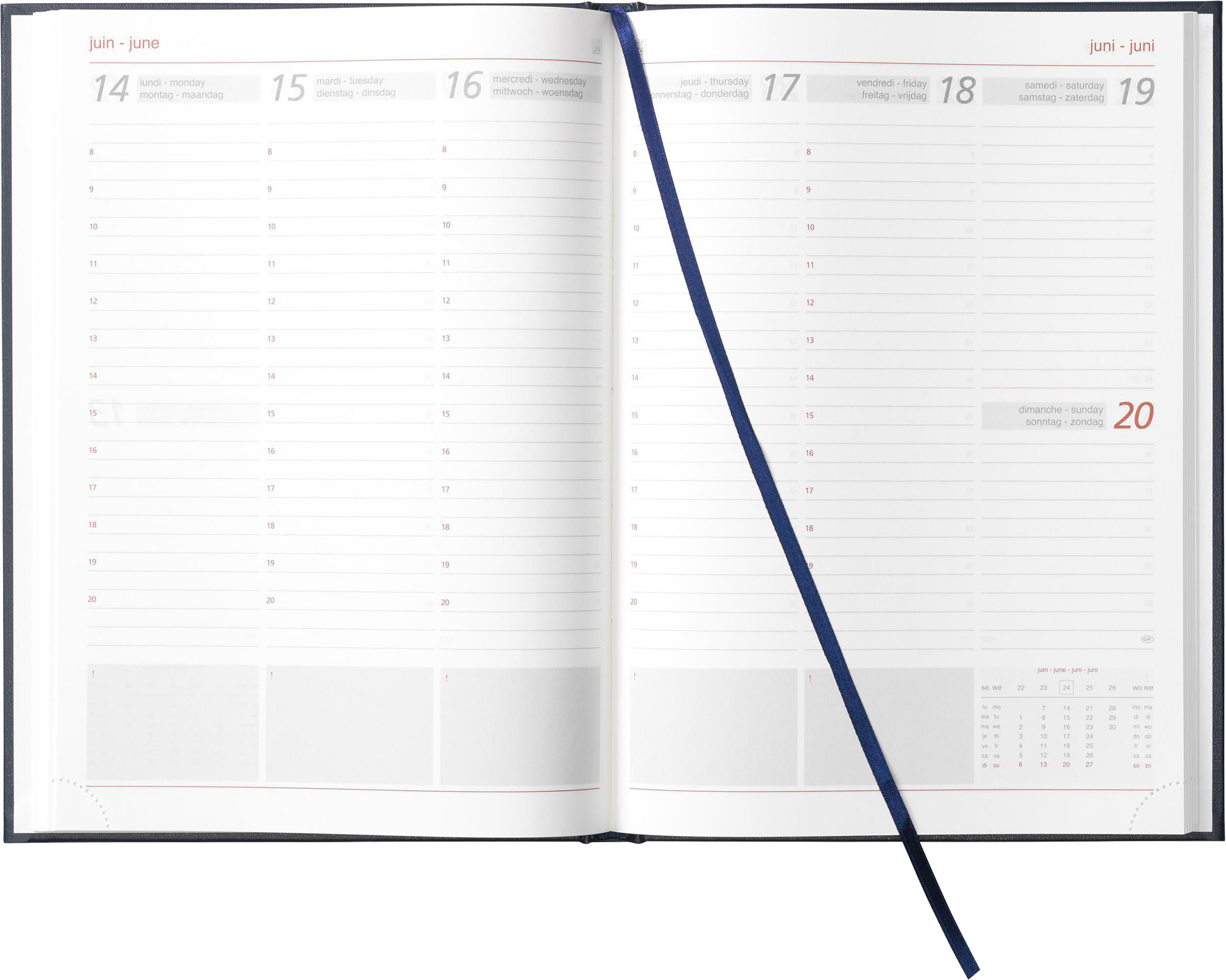 Picture of Diary in 4 languages (approx. A4)