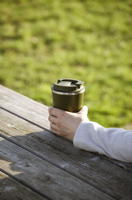 Recycled double walled coffee mug (300 ml) 261734_004 (Green)