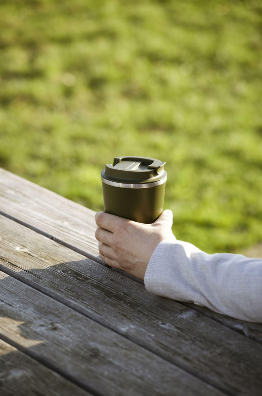 Recycled double walled coffee mug (300 ml) 261734_004 (Green)
