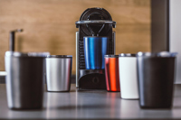 Recycled double walled steel mug (170ml) 261015_032 (Silver)