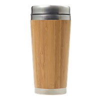 Bamboo double walled travel mug (400 ml) 8947_011 (Brown)