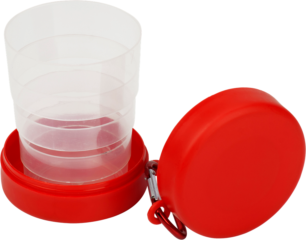 Plastic collapsible cup (220ml) 3878_008 (Red)