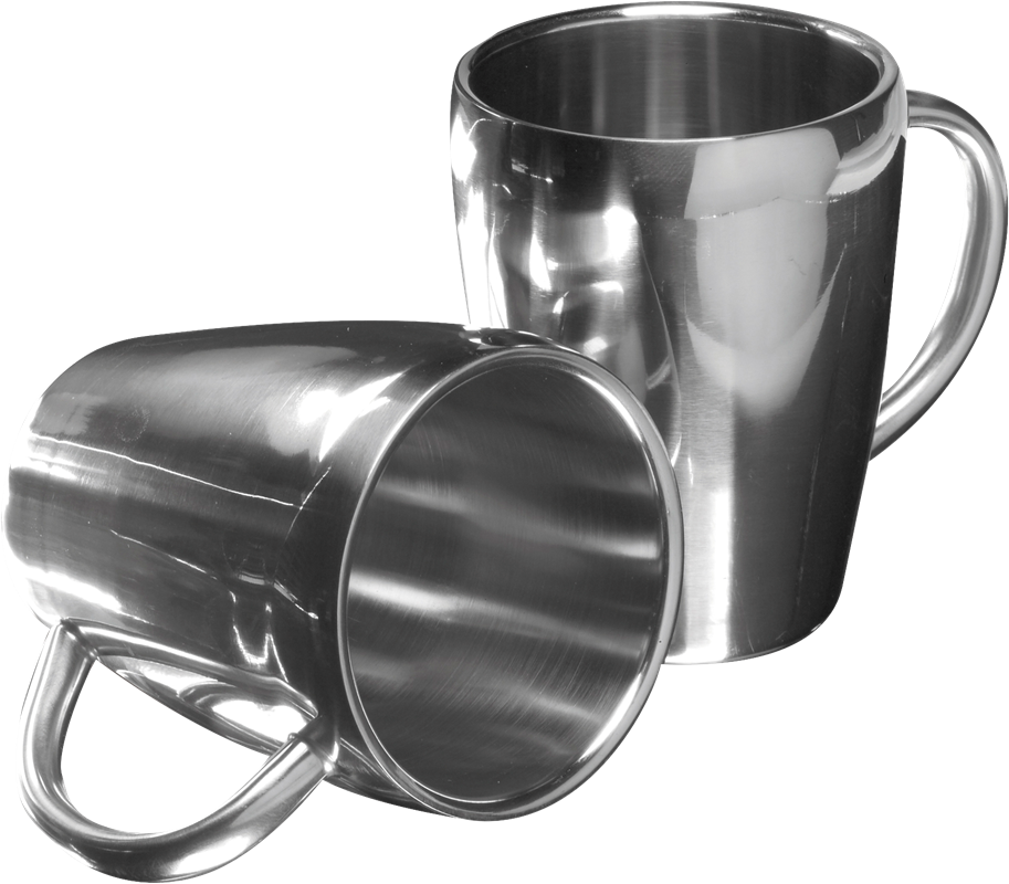 Set of two steel mugs 4665_032 (Silver)