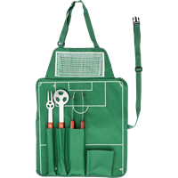 Barbecue set with apron 7400_004 (Green)