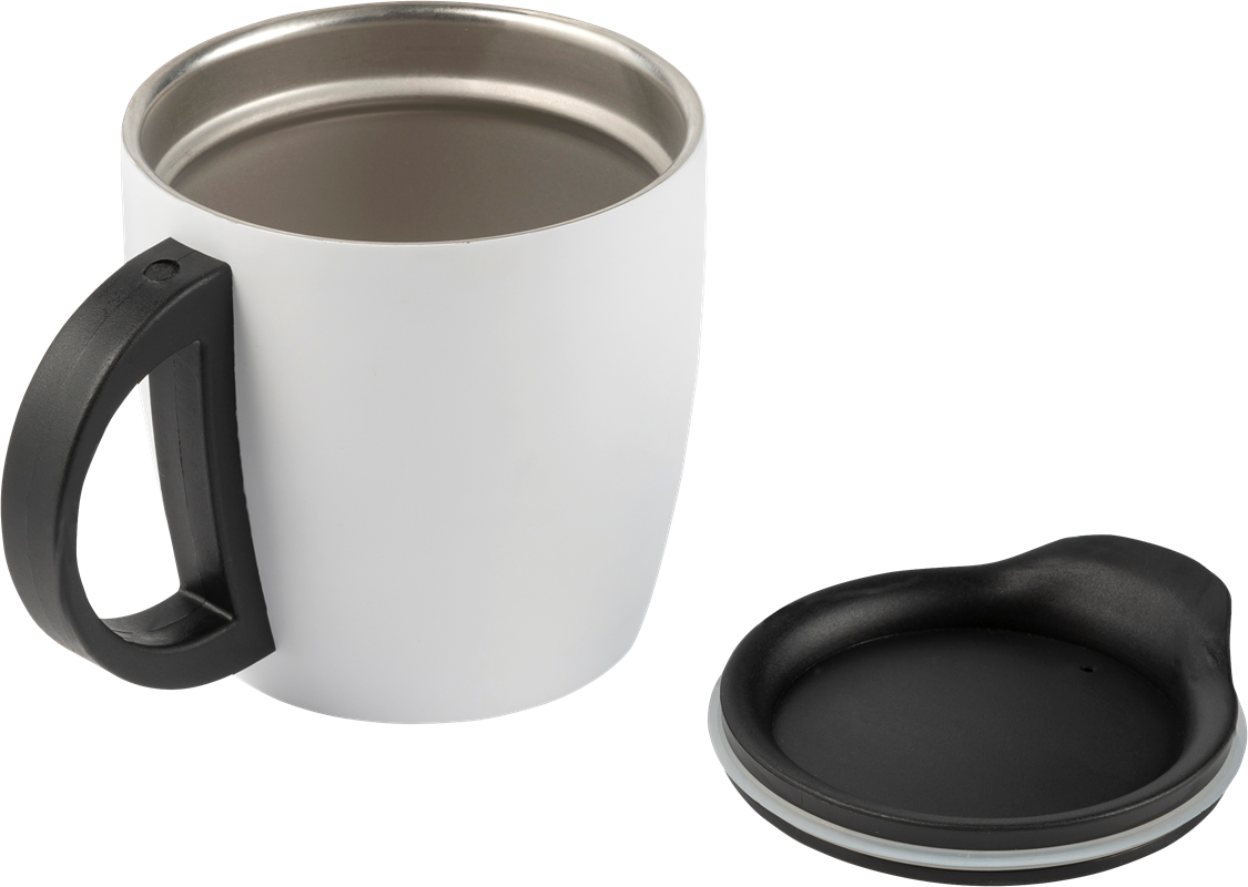 Double walled steel travel mug (350 ml) 8227_002 (White)