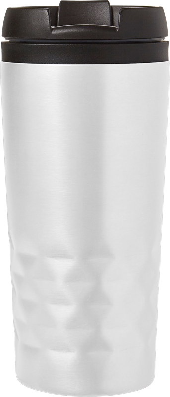 Stainless steel double walled travel mug (300ml) 8240_002 (White)