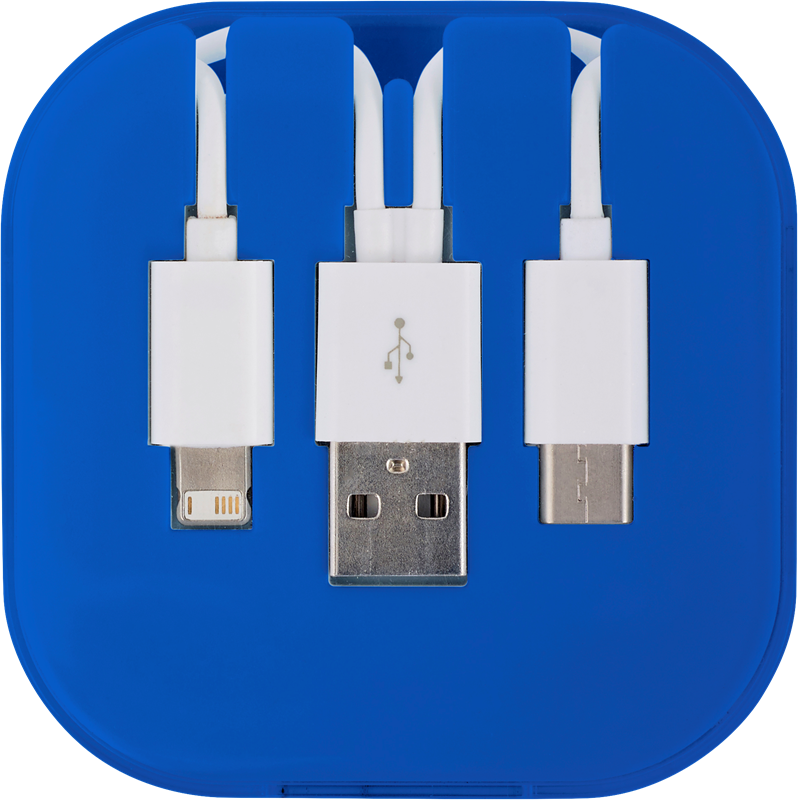 USB charging cable set 8290_023 (Cobalt blue)