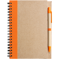Cardboard notebook with ballpen 2715_007 (Orange)