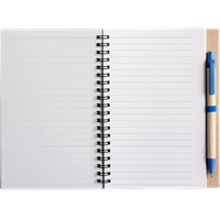 Cardboard notebook with ballpen 2715_018 (Light blue)