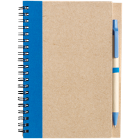 Cardboard notebook with ballpen 2715_018 (Light blue)