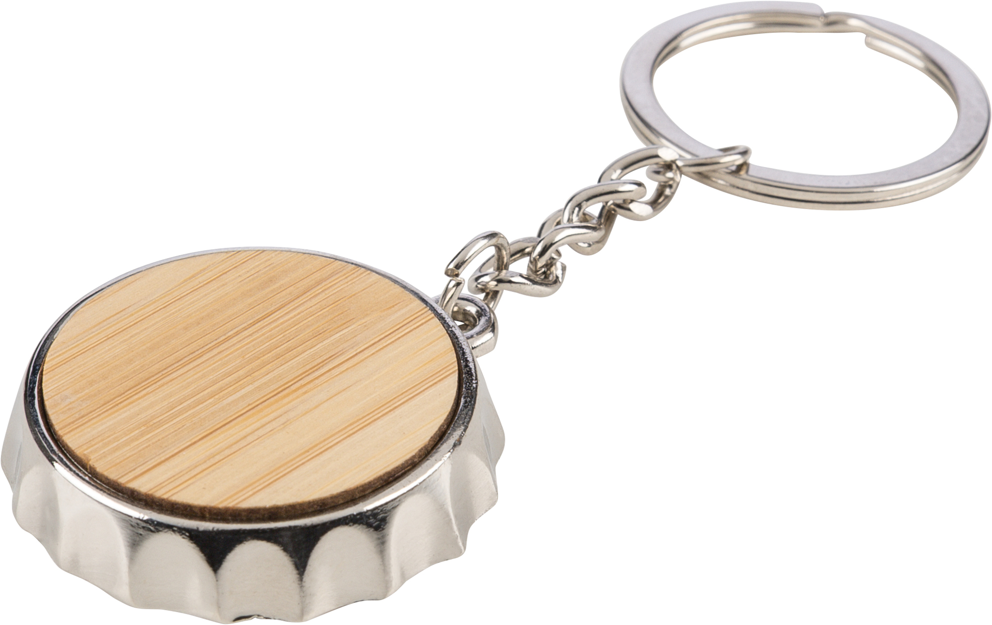 Zinc alloy keychain and opener