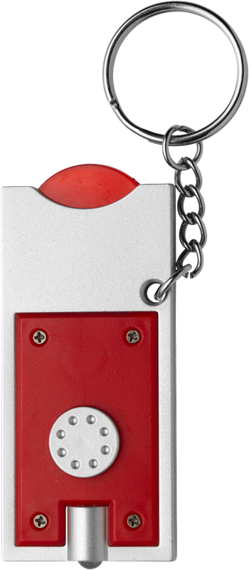 Key holder with coin (€0.50) 1987_008 (Red)