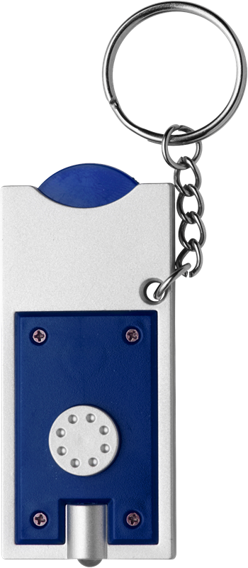 Key holder with coin (€0.50) 1987_005 (Blue)