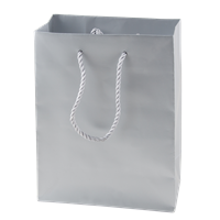 Matt paper bag (160 x 190 x 80mm) 201617_032 (Silver)