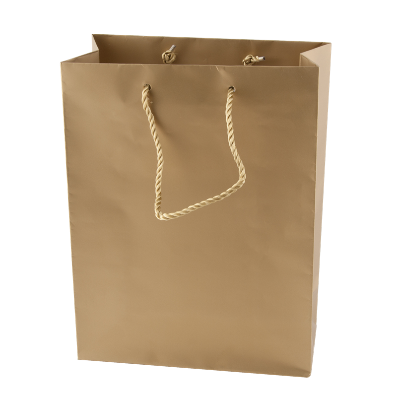 Matt paper bag (160 x 190 x 80mm) 201617_031 (Gold)