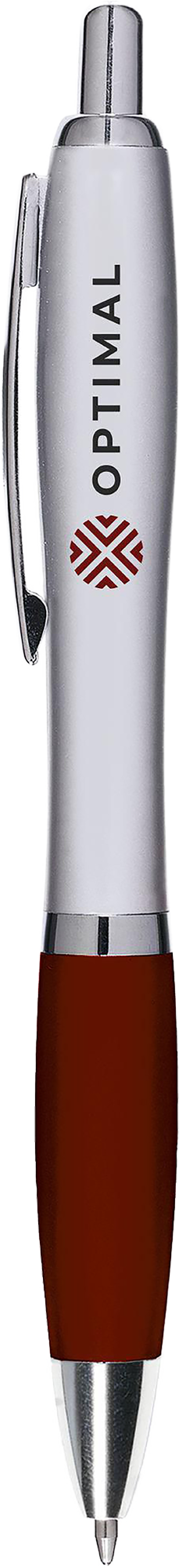 Picture of Silver ballpen with coloured grip