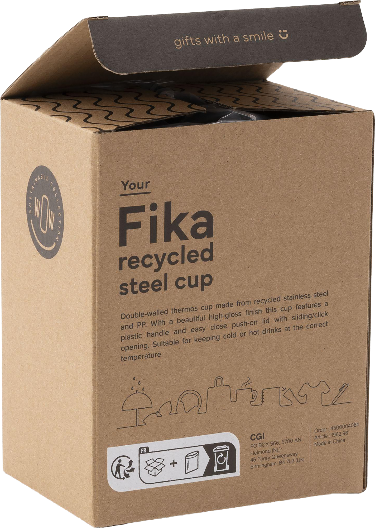 Picture of Recycled double walled cup (400ml)