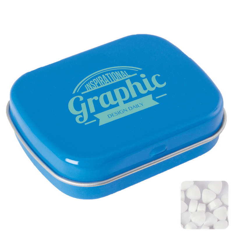 Flat tin with extra strong mints C-0100_018 (Light blue)