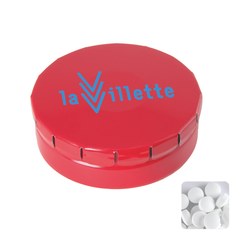 Click tin with dextrose mints C-0106_008 (Red)