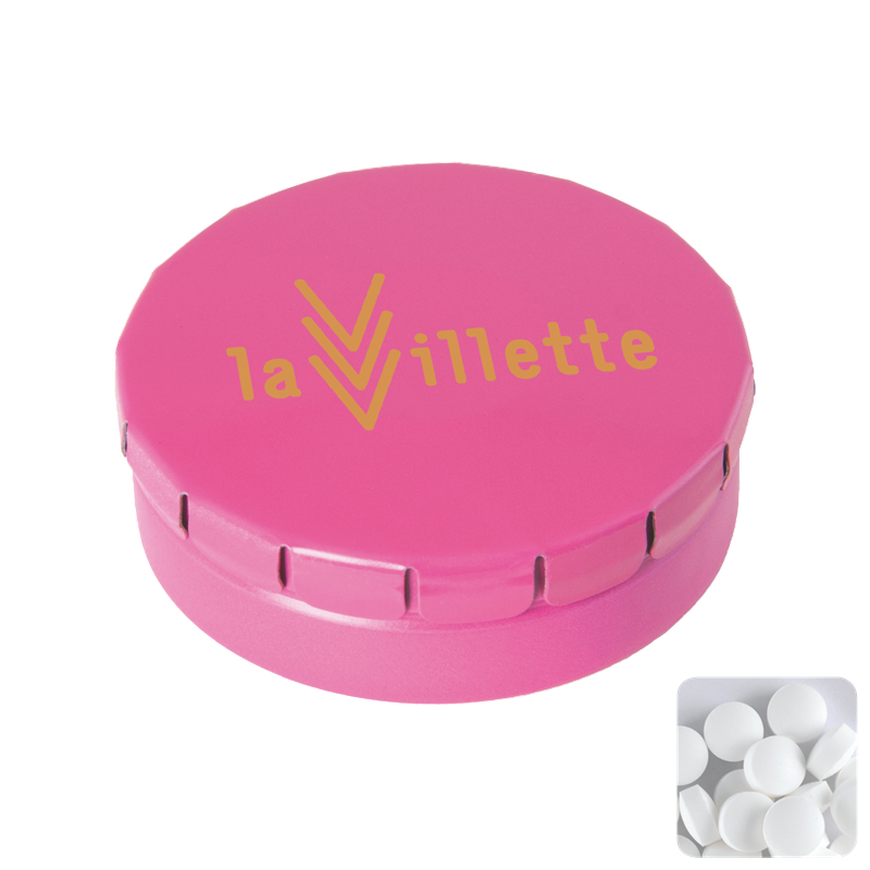 Click tin with dextrose mints C-0106_017 (Pink)