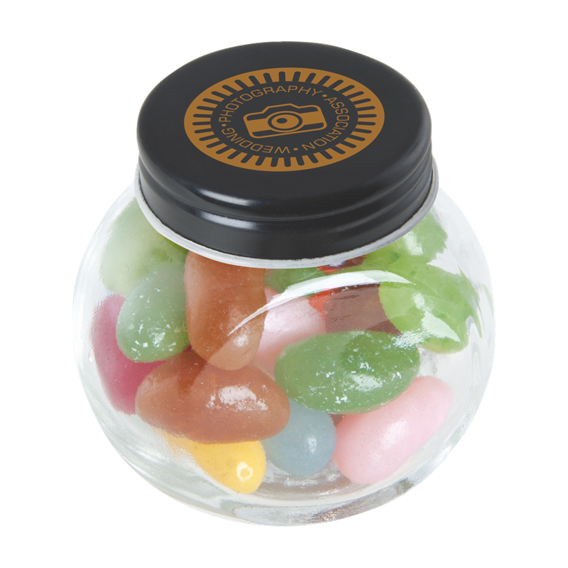 Small glass jar with jelly beans C-0163_001 (Black)