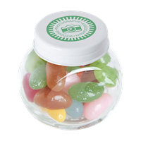 Small glass jar with jelly beans C-0163_002 (White)