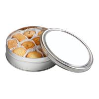 Tin with assorted cookies CY0338_032 (Silver)