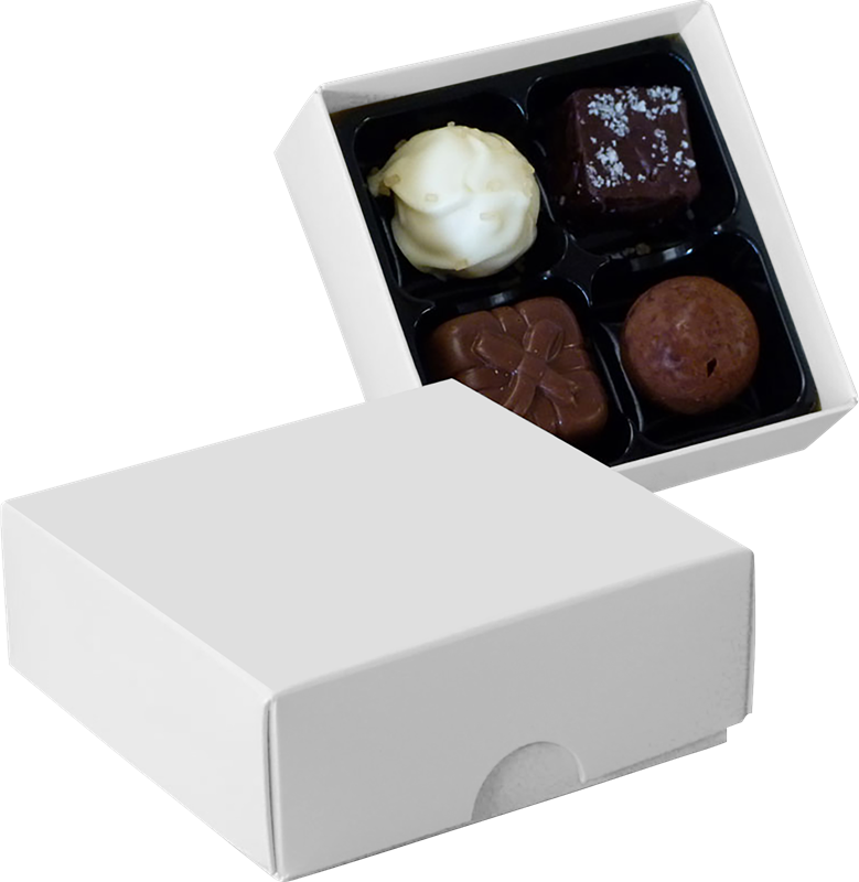 Chocolate box with 4 assorted chocolates and truffles CY0788_002 (White)